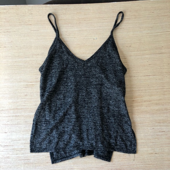 Cute charcoal tank with side slits - Picture 1 of 3